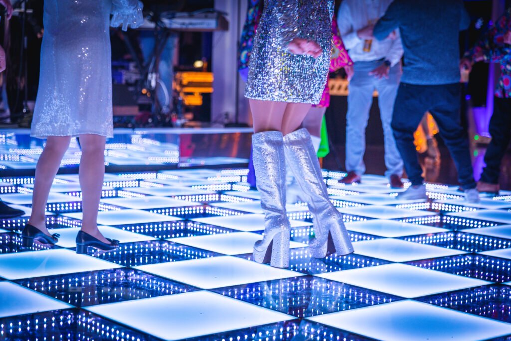 Dance party on GC branded LED floor.