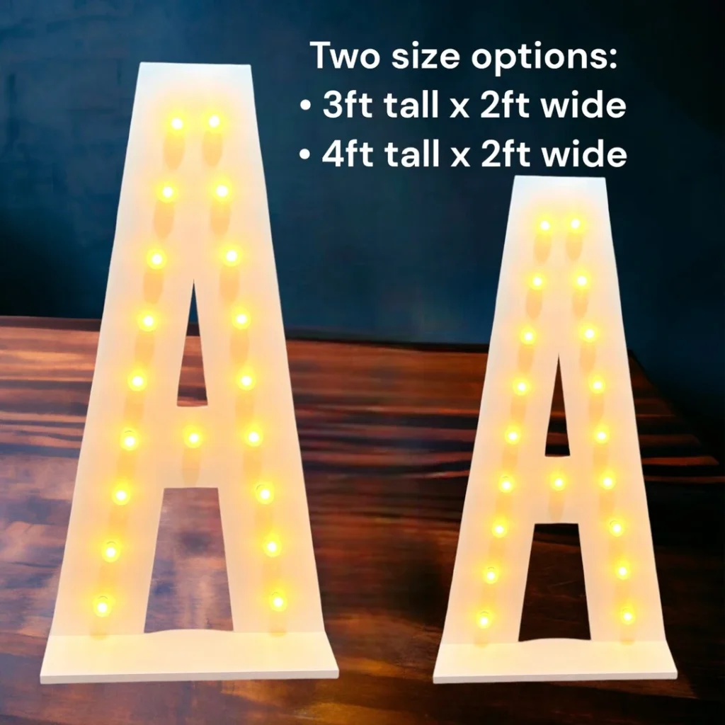 Size of Custom Light-Up Letters for Stadium
