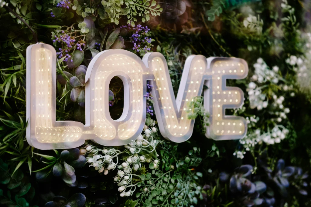 Weddings with Light-Up Letters