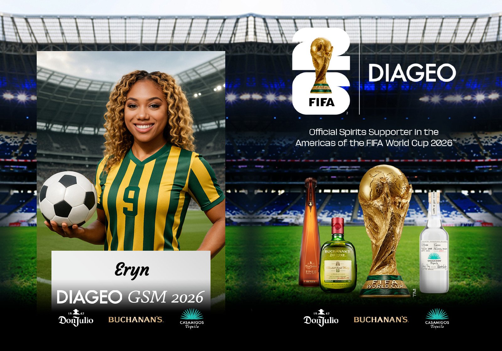 AI photo booth keepsake featuring a personalized sports trading card style portrait